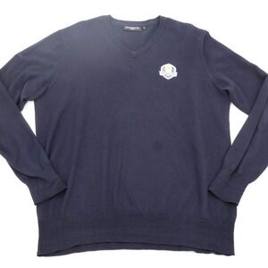 Glenmuir 1891 Mens Navy Blue Ryder‎ Cup 2014 V-Neck Golf Sweater Large